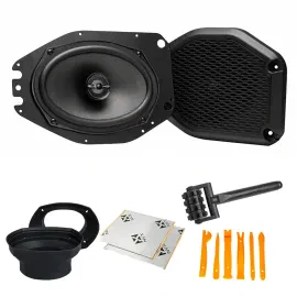 MB Quart JC1-169SB | 6×9" Jeep® Coaxial Speakers Upgrade with Accessories