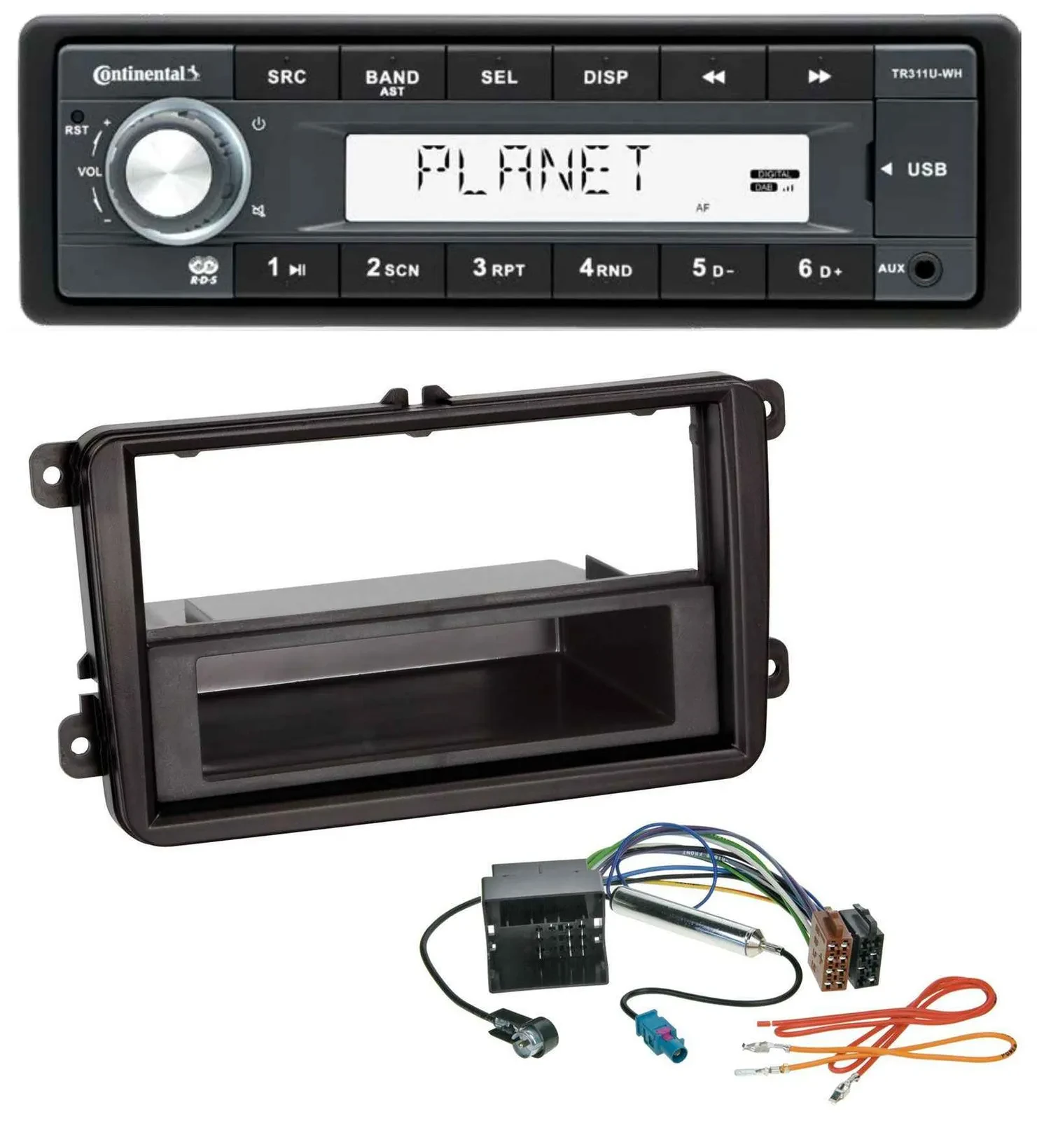 Автомагнитола для Skoda Fabia/Octavia/Rapid/Roomster Continental 1DIN USB MP3 AUX