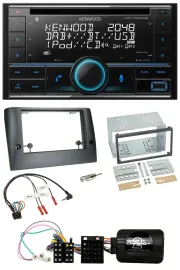 Автомагнитола Kenwood 2DIN CD DAB USB Bluetooth для Fiat Stilo (2005–2007) с поддержкой управления на руле