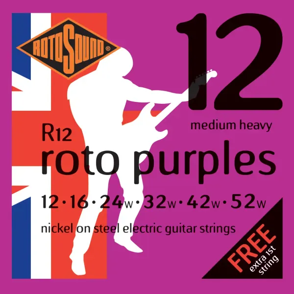 Струны для электрогитары RotoSound R12 Roto Purples Nickel Plated Steel 12-52