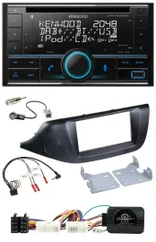 Kenwood CD 2DIN DAB USB Lenkrad Bluetooth Autoradio für Kia Ceed ab 2012 schwarz