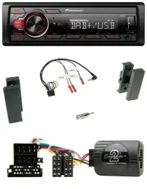 Pioneer MP3 1DIN DAB USB Lenkrad Autoradio für Seat Leon 2002-2006 Toledo 2002-2