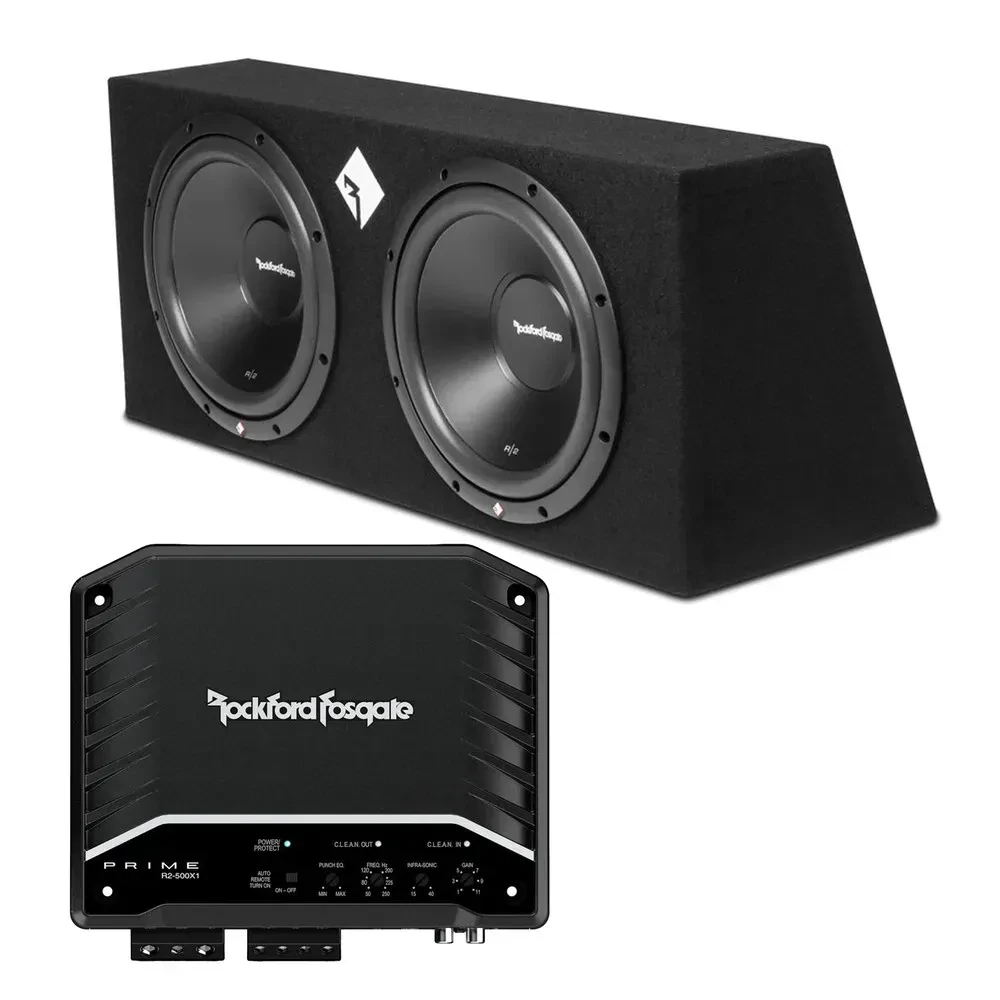 Сабвуфер для авто Rockford Fosgate R2-500X1 + R2-2X12 2x12", 500W (набор)