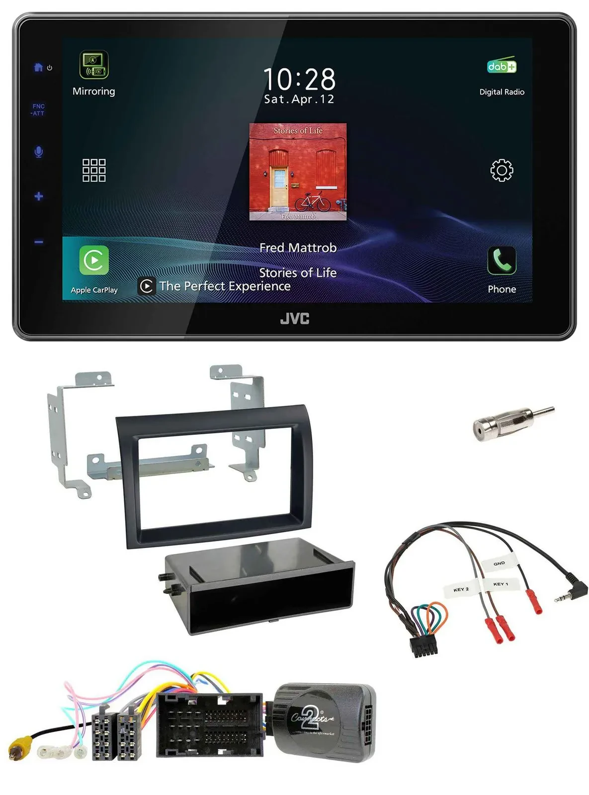 JVC DAB Lenkrad Bluetooth USB Autoradio für Citroen Jumper ab 14 Profiversion