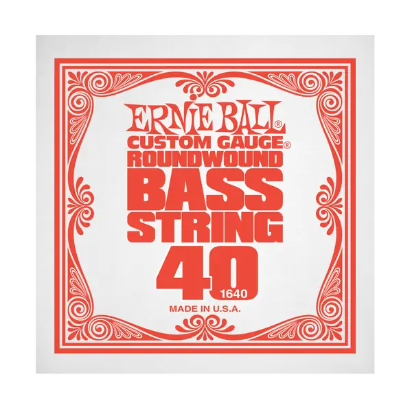 Струна для бас-гитары Ernie Ball P01640, сталь никелированная, круглая оплетка, калибр 40