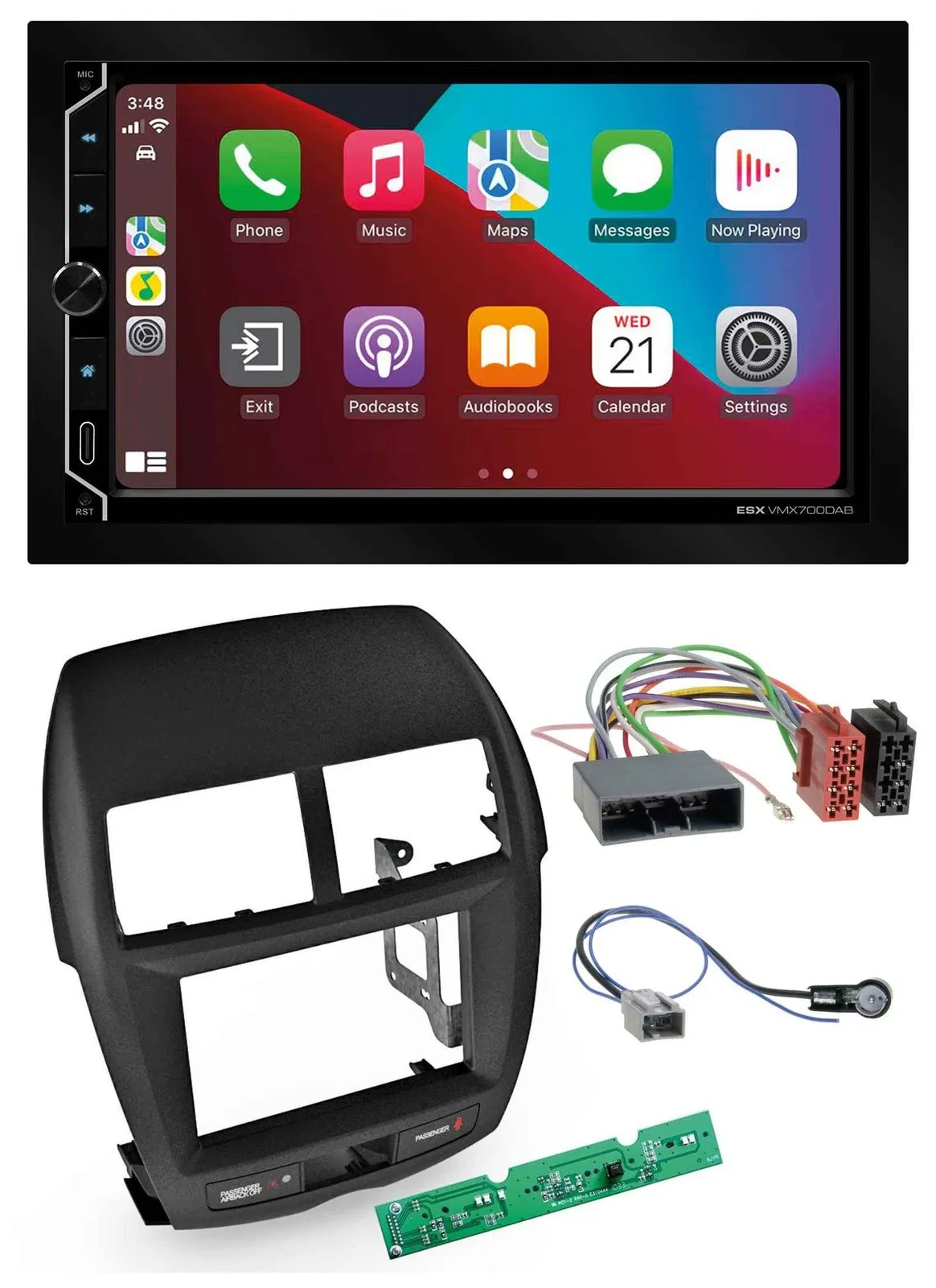 ESX 2DIN DAB USB MP3 Bluetooth Autoradio für Mitsubishi ASX 2010-2014