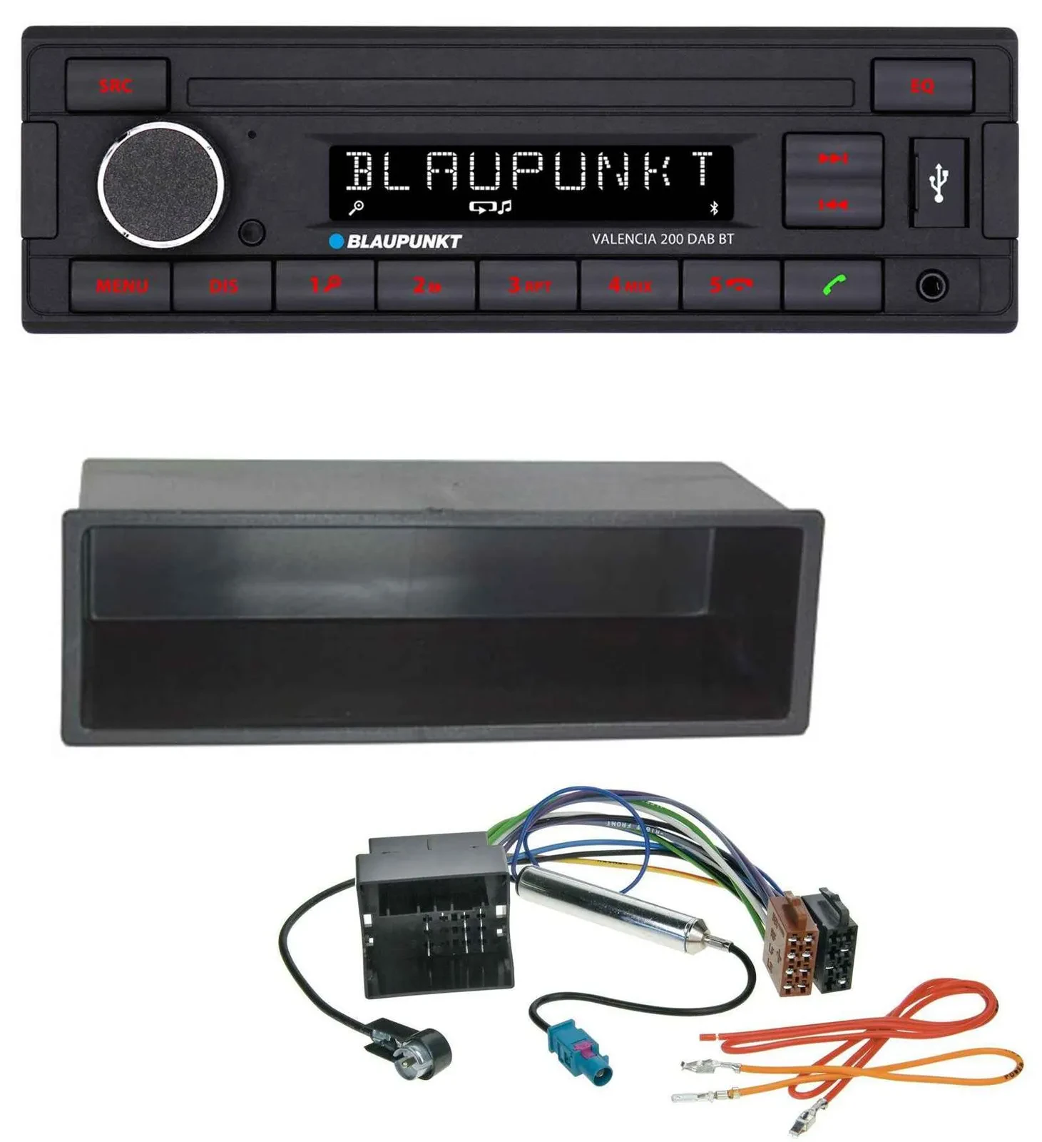 Blaupunkt DAB MP3 Bluetooth USB Autoradio für VW Polo, Lupo, Fox, Passat, T5