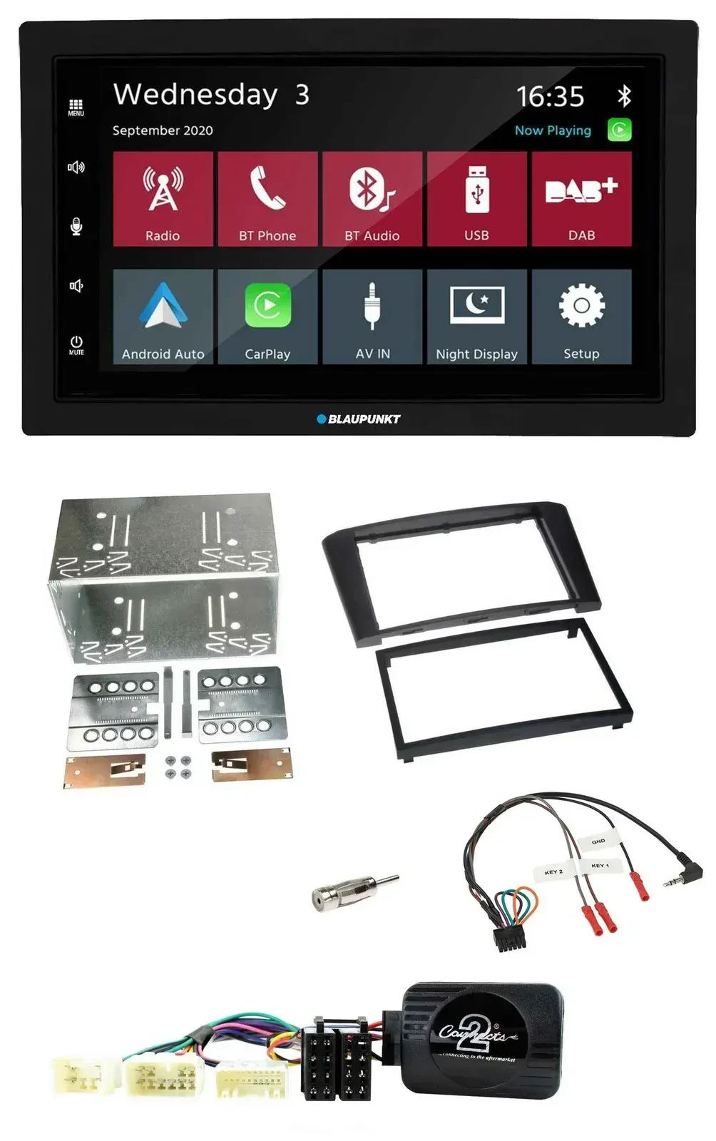 Blaupunkt DAB Bluetooth USB Lenkrad 2DIN Autoradio für Toyota Avensis 2003-2009