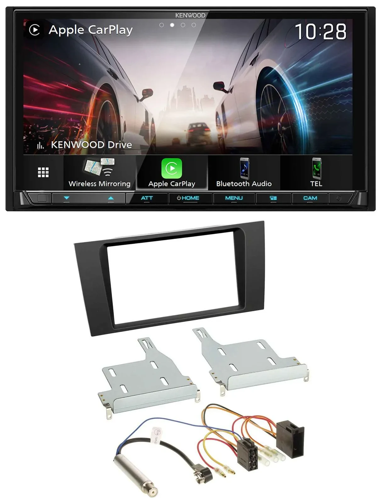 Kenwood MP3 2DIN USB DAB Bluetooth Autoradio für Audi A4 B5 1999-2001 Symphony