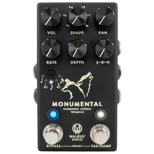 Педаль эффектов для электрогитары Walrus Audio Monumental Harmonic Stereo Tremolo Black