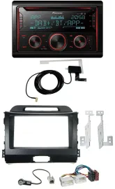 Автомагнитола для Kia Sportage 3 Pioneer 2DIN MP3 DAB USB CD Bluetooth черная