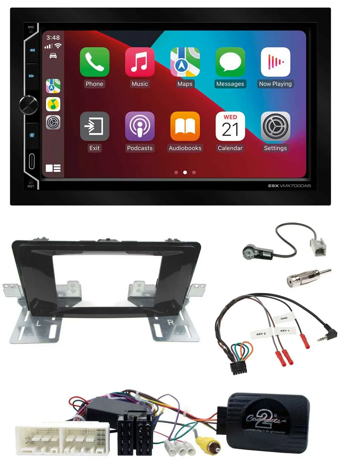 ESX 2DIN DAB USB Lenkrad Bluetooth Autoradio für Hyundai H 350 ab 2016