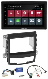 Автомагнитола Blaupunkt 2DIN DAB, Bluetooth, USB для SsangYong Korando с поддержкой кнопок на руле