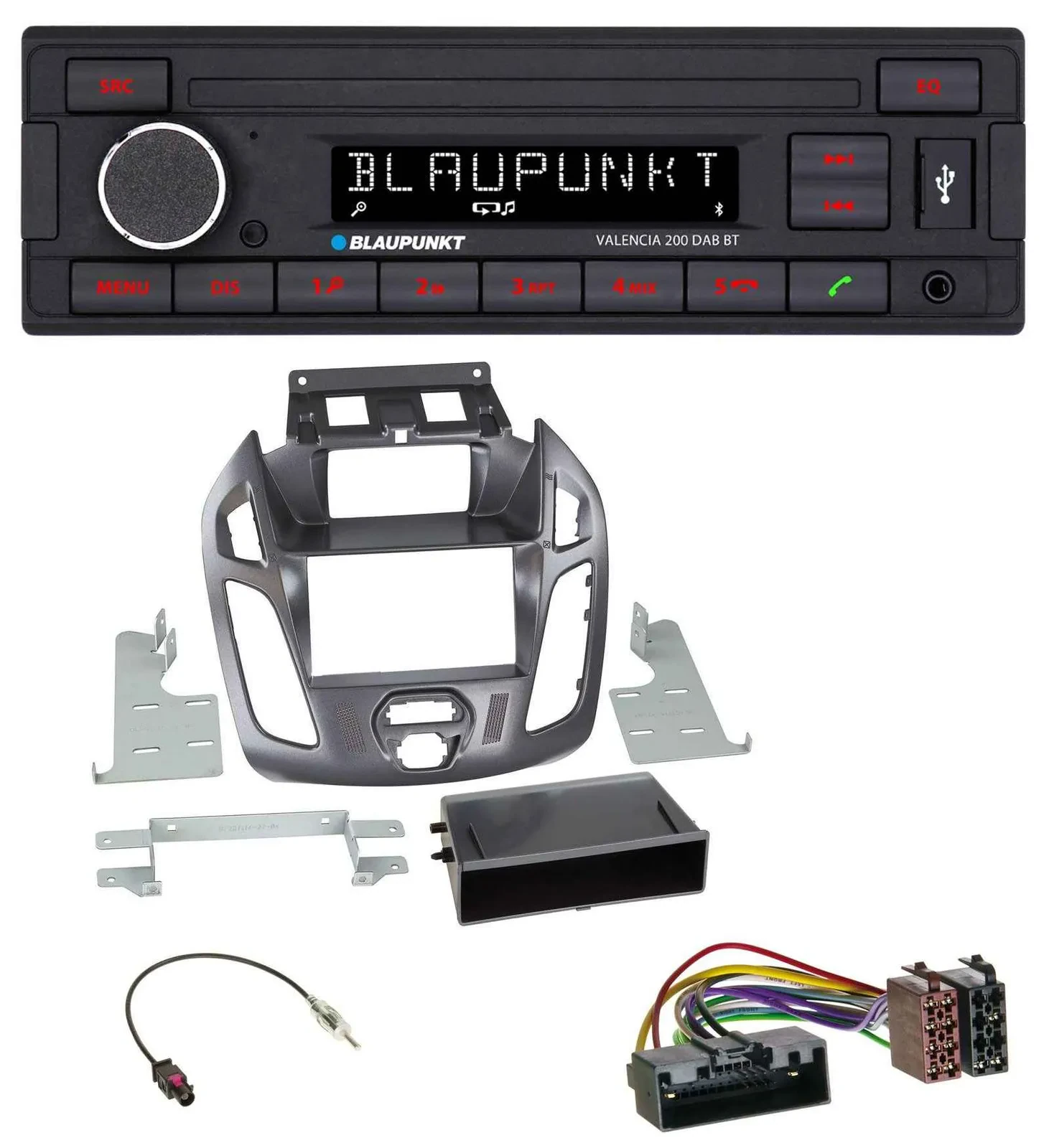 Blaupunkt DAB MP3 Bluetooth USB Autoradio für Ford Transit Connect 12-18 Display