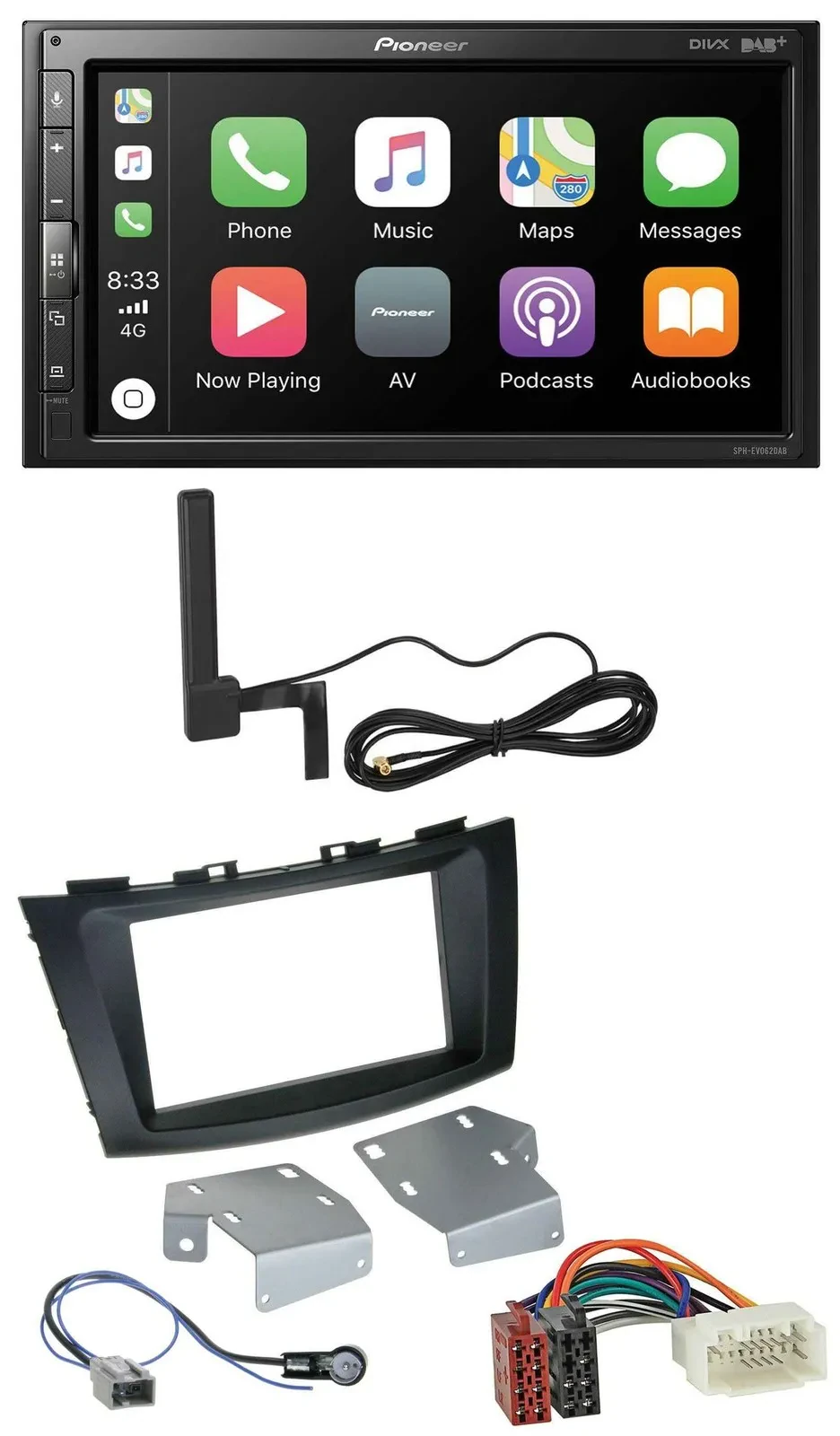 Pioneer USB 2DIN Bluetooth DAB MP3 Autoradio für Suzuki Swift (ab 2010)