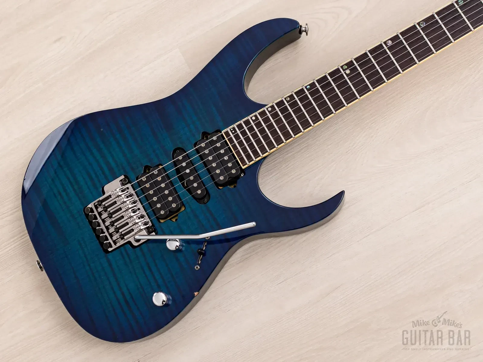 2003 Ibanez Prestige RGT3170 HSH Neck Thru Transparent Blue w/ DiMarzio