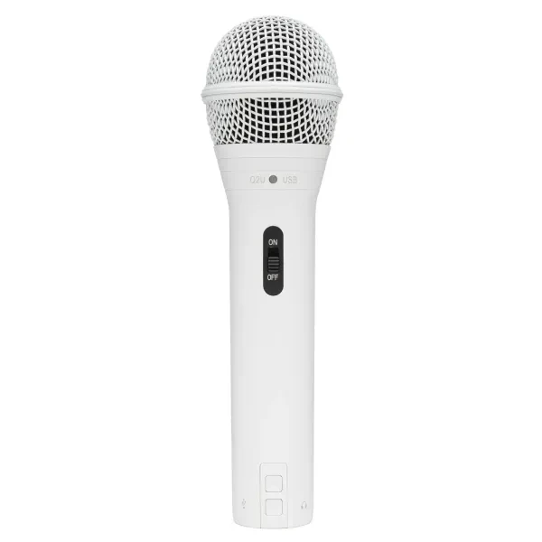 Samson Q2U USB and XLR Handheld Dynamic White Microphone with Cardioid Pattern