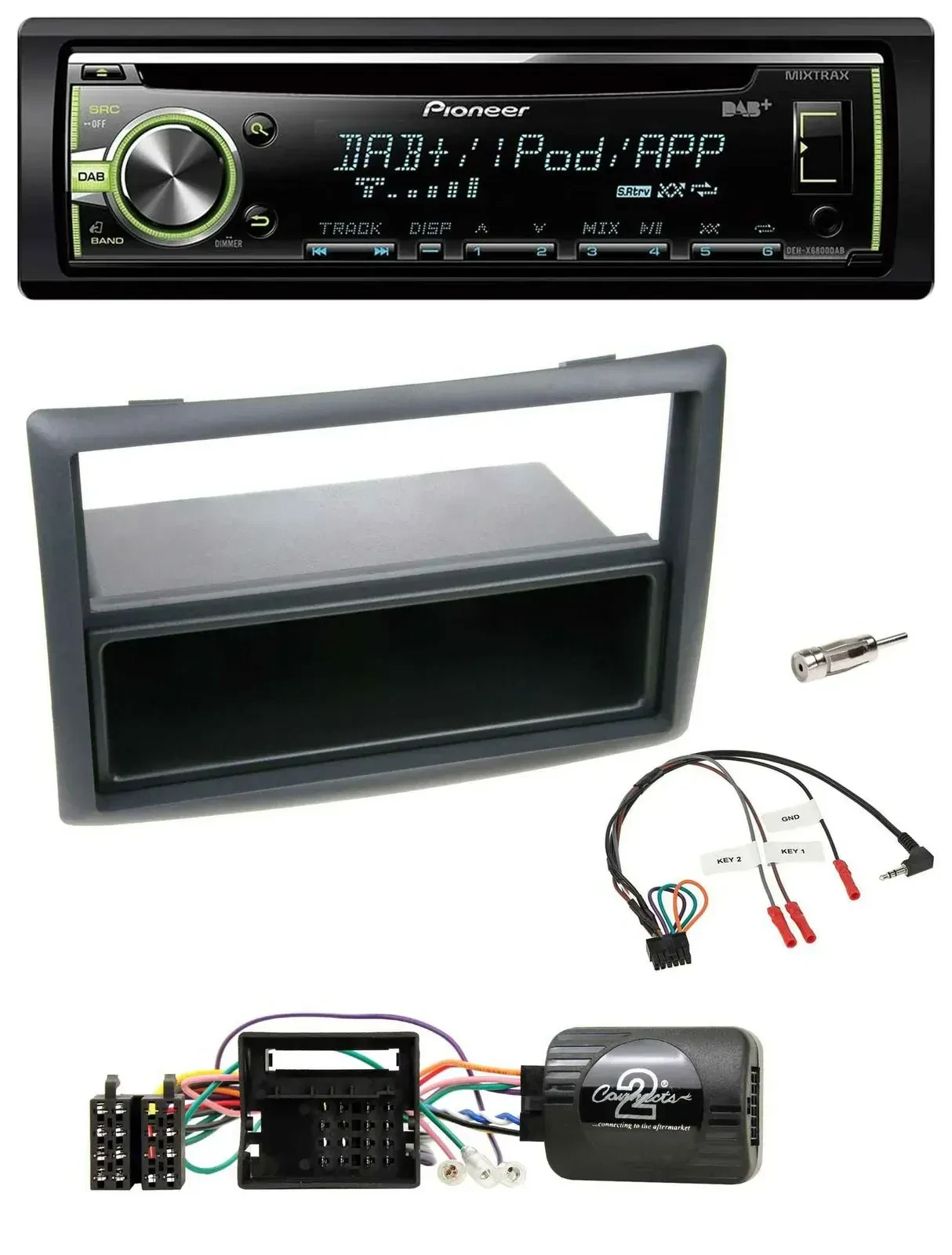 Автомагнитола для Renault Megane 2009–2012 Pioneer DAB, CD, USB, MP3, поддержка управления на руле