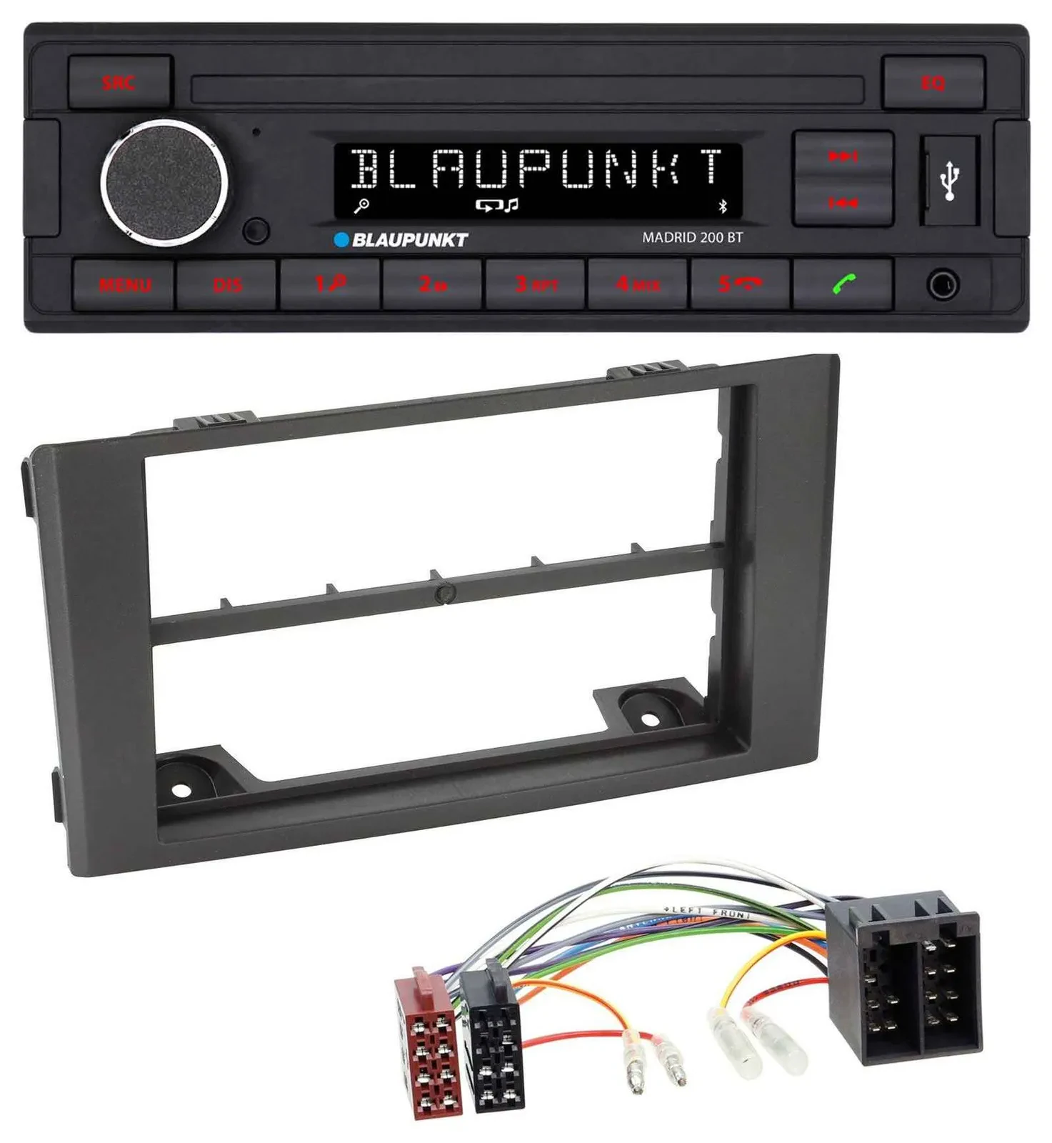 Blaupunkt USB AUX Bluetooth MP3 Autoradio für Iveco Daily (06-14) - schwarz