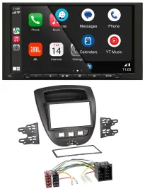 JBL USB 2DIN MP3 Bluetooth AUX Autoradio für Citroen C1 Toyota Aygo Peugeot 107