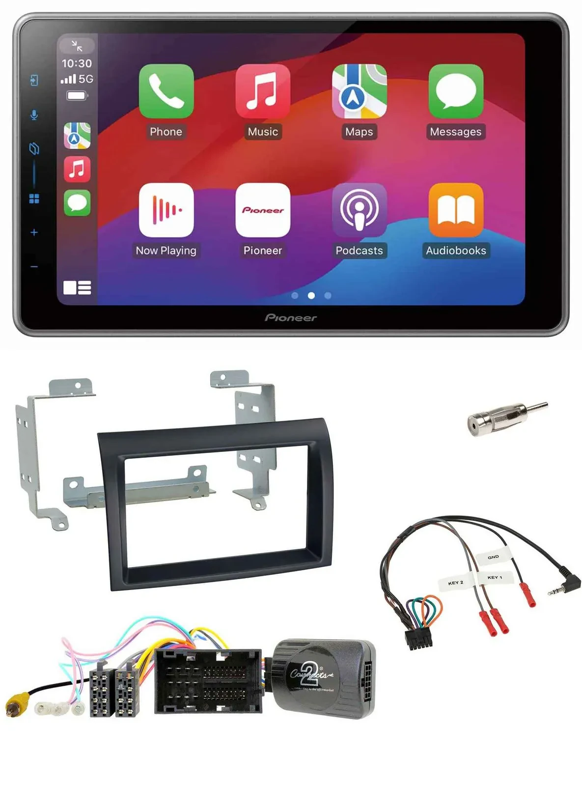 Pioneer Lenkrad USB DAB Bluetooth 2DIN Autoradio für Citroen Jumper ab 14 schwar
