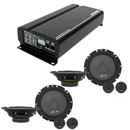 Alpine KTA-450 Power Pack 4-Ch Amp + 2 Pairs 6.5" Component Speakers (SXE1751S)