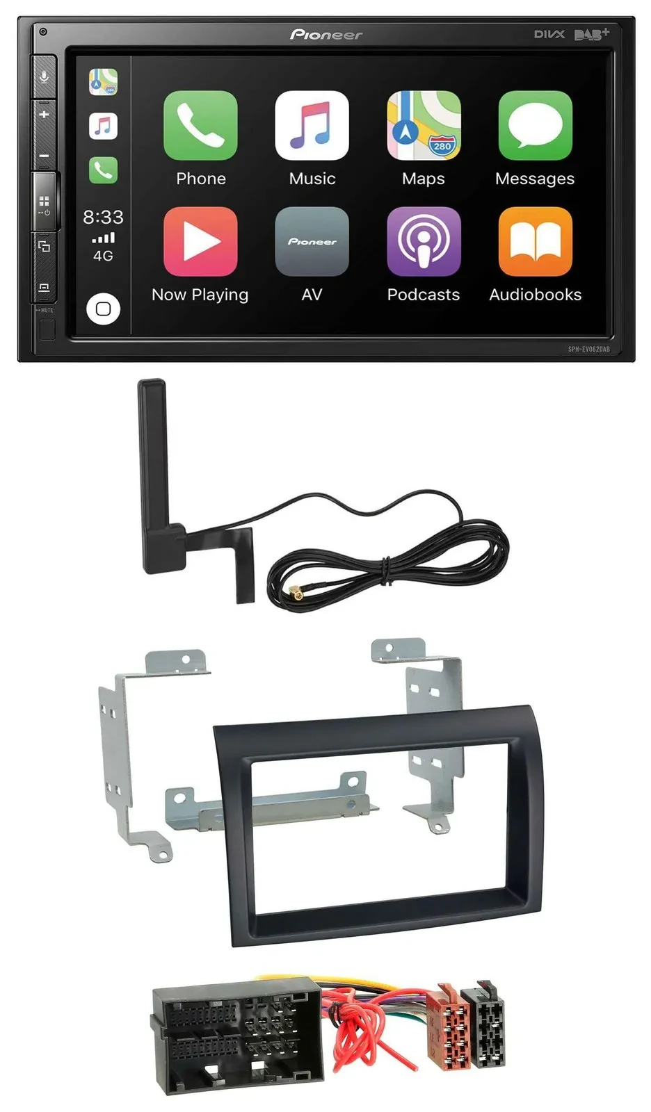 Pioneer USB 2DIN Bluetooth DAB MP3 Autoradio für Citroen Jumper Fiat Ducato Peug