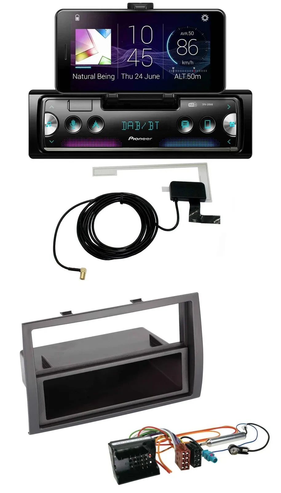 Автомагнитола для Citroen Jumper 2006–2011 Pioneer DAB, Bluetooth, MP3, USB, Quadlock