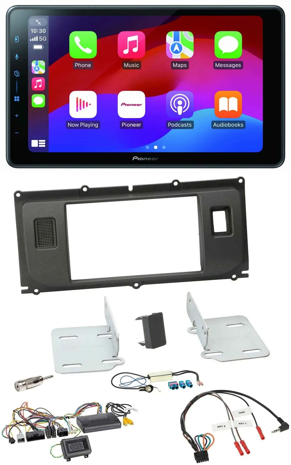 Pioneer Bluetooth 2DIN USB Lenkrad DAB Autoradio für Land Rover Evoque Blindstop