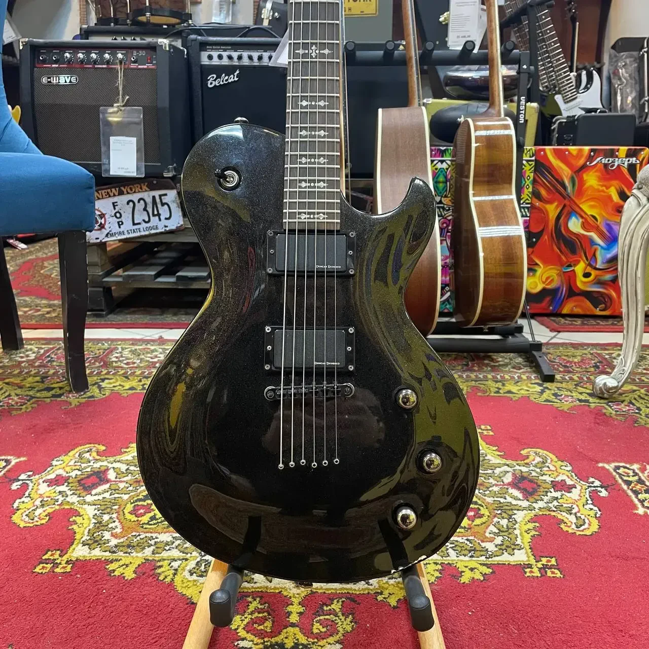 Электрогитара Schecter Demon Solo-6 HH Metallic Black Indonesia 2010's