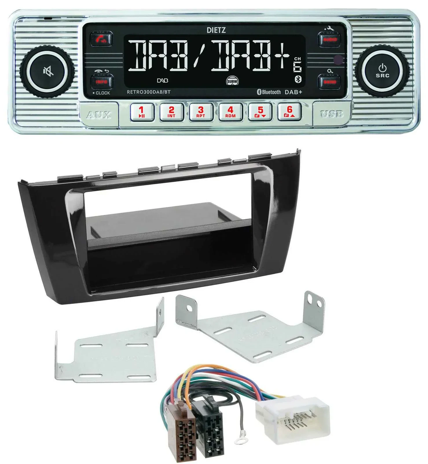 Dietz Bluetooth MP3 DAB USB Autoradio für Mitsubishi Space Star A00 ab 13 Ablage