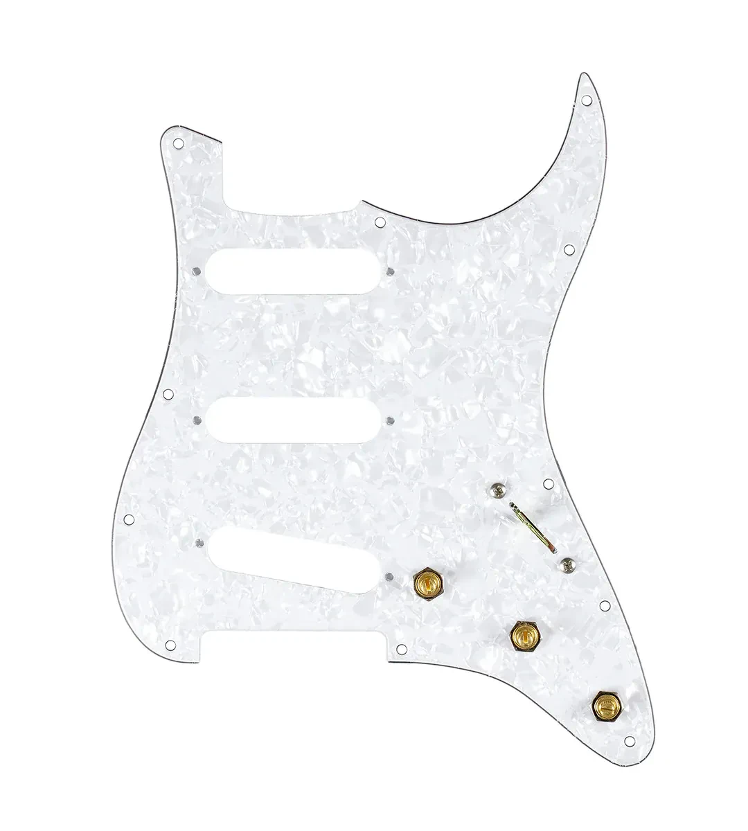920D Custom SSS Pre-Wired Pickguard for Strat With A White Pearl Pickguard an...