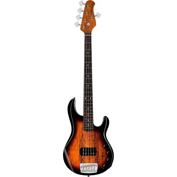 Бас-гитара Sterling by Music Man StingRay 5 RAY35 Spalted Maple Top Bass 3-Tone Sunburst