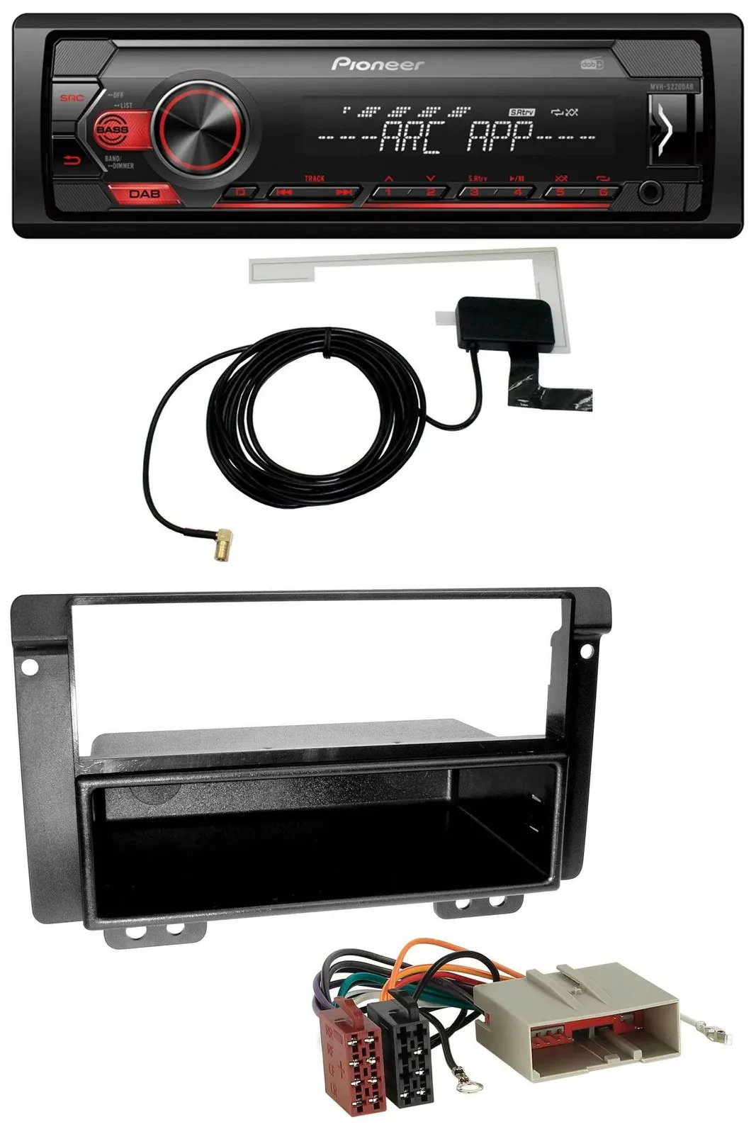 Pioneer 1DIN USB DAB MP3 AUX Autoradio für Landrover Freelander 2004-2007