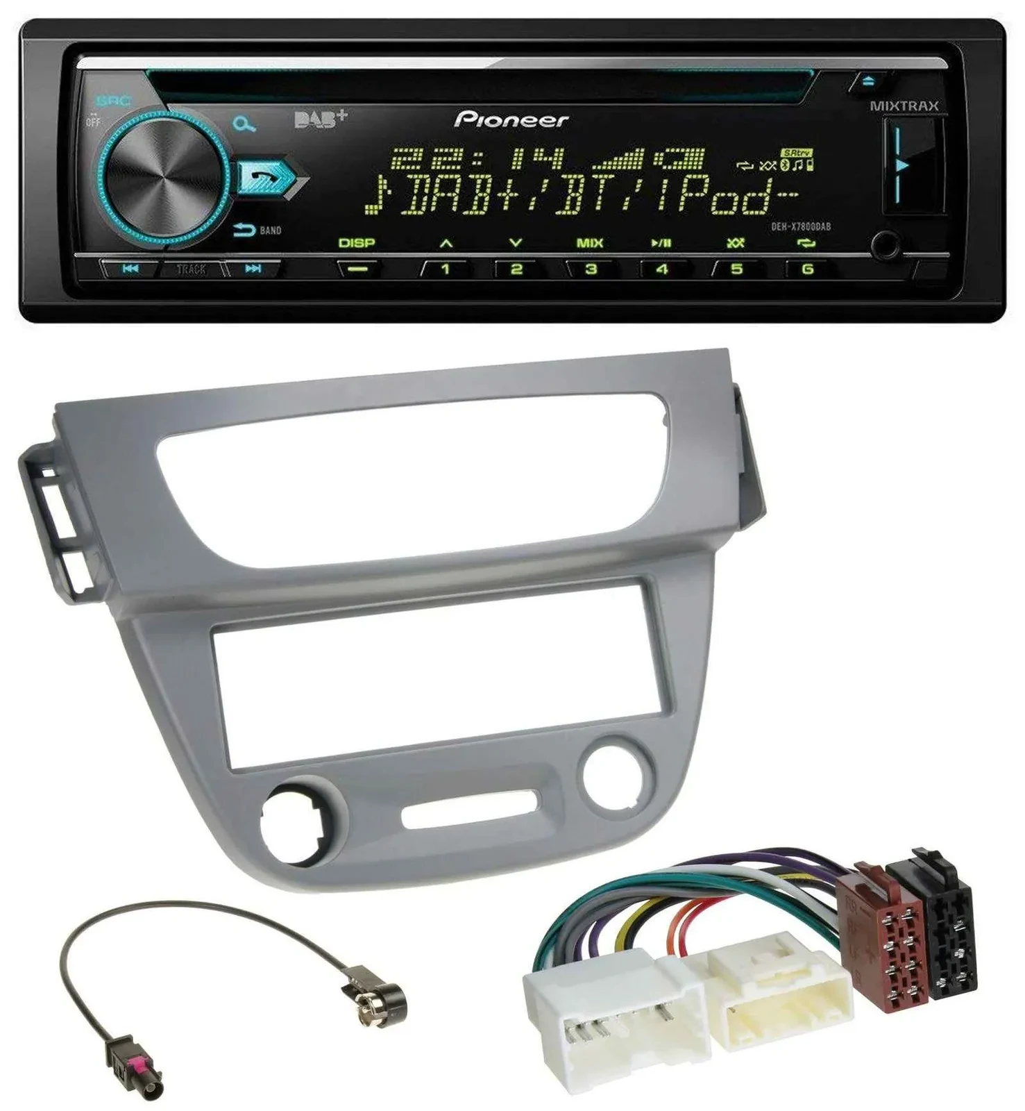 Автомагнитола для Renault Megane 3 (2012–2014) Pioneer DAB MP3 CD USB Bluetooth серый