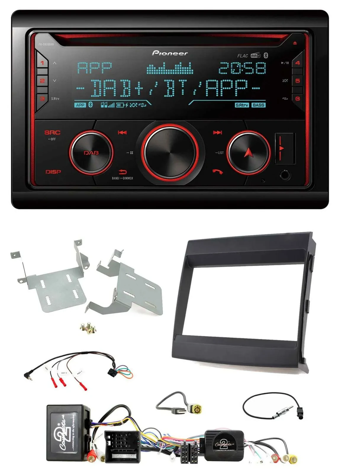 Pioneer 2DIN DAB Lenkrad Bluetooth USB CD Autoradio für Porsche Cayenne MOST-Sou