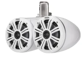 2) Kicker KMTC65W 6.5" Loaded Marine Cans w/ 45KM654L Wakeboard Tower Speakers