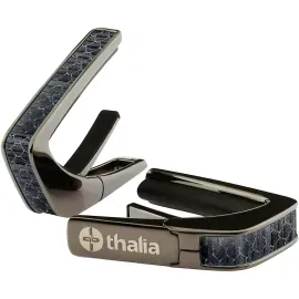 Thalia Premium Series Black Chrome Guitar Capo Black Dragon Scales