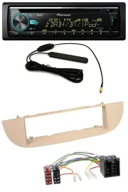 Pioneer CD MP3 AUX DAB USB Autoradio für Fiat 500 ab 2007 perlgrau beige