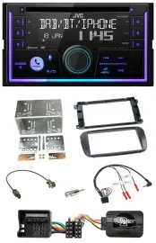JVC Lenkrad USB 2DIN DAB Bluetooth CD Autoradio für Ford S-Max Mondeo 07-14 Prof