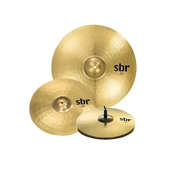 Sabian SBR Performance Cymbal Set, 20" Ride, 16" Crash, 14" Hi-Hats