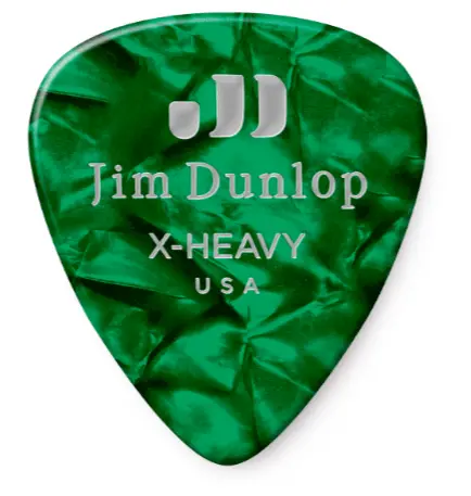 Медиаторы Dunlop Celluloid Green Pearloid Extra Heavy 483P12XH 12Pack