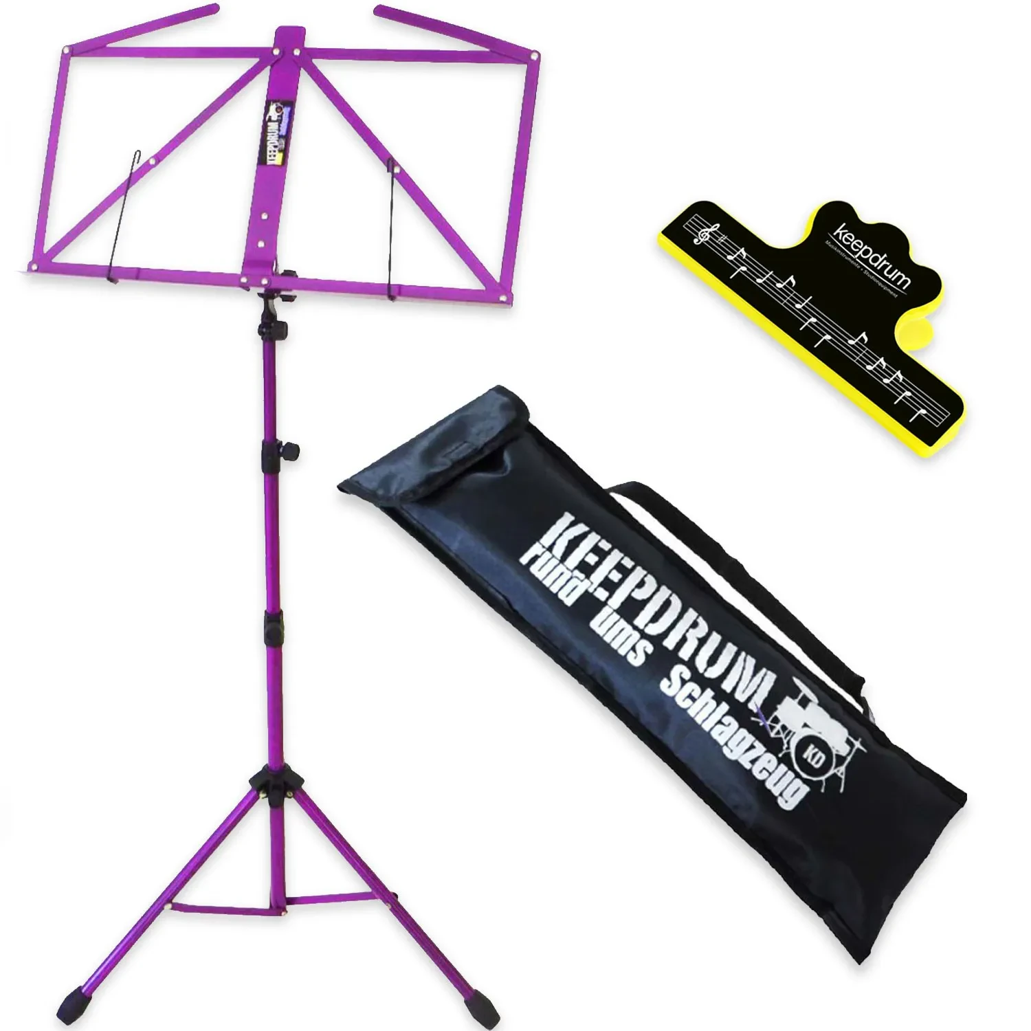 Пюпитр keepdrum MUS3FL фиолетовый с зажимом для нот