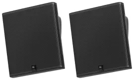 Pair JBL SLP14/T-BK Sleek Low-Profile On Wall Mount 4" 70v Commercial Speakers