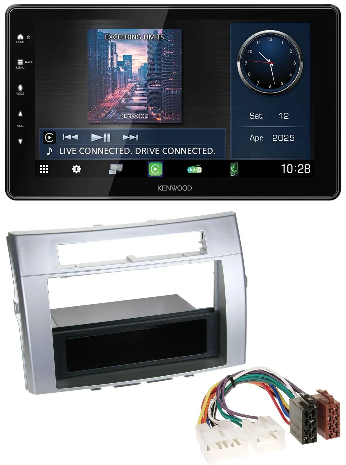 Kenwood MP3 Bluetooth USB DAB Autoradio für Toyota Corolla Verso 2004-2009 silbe