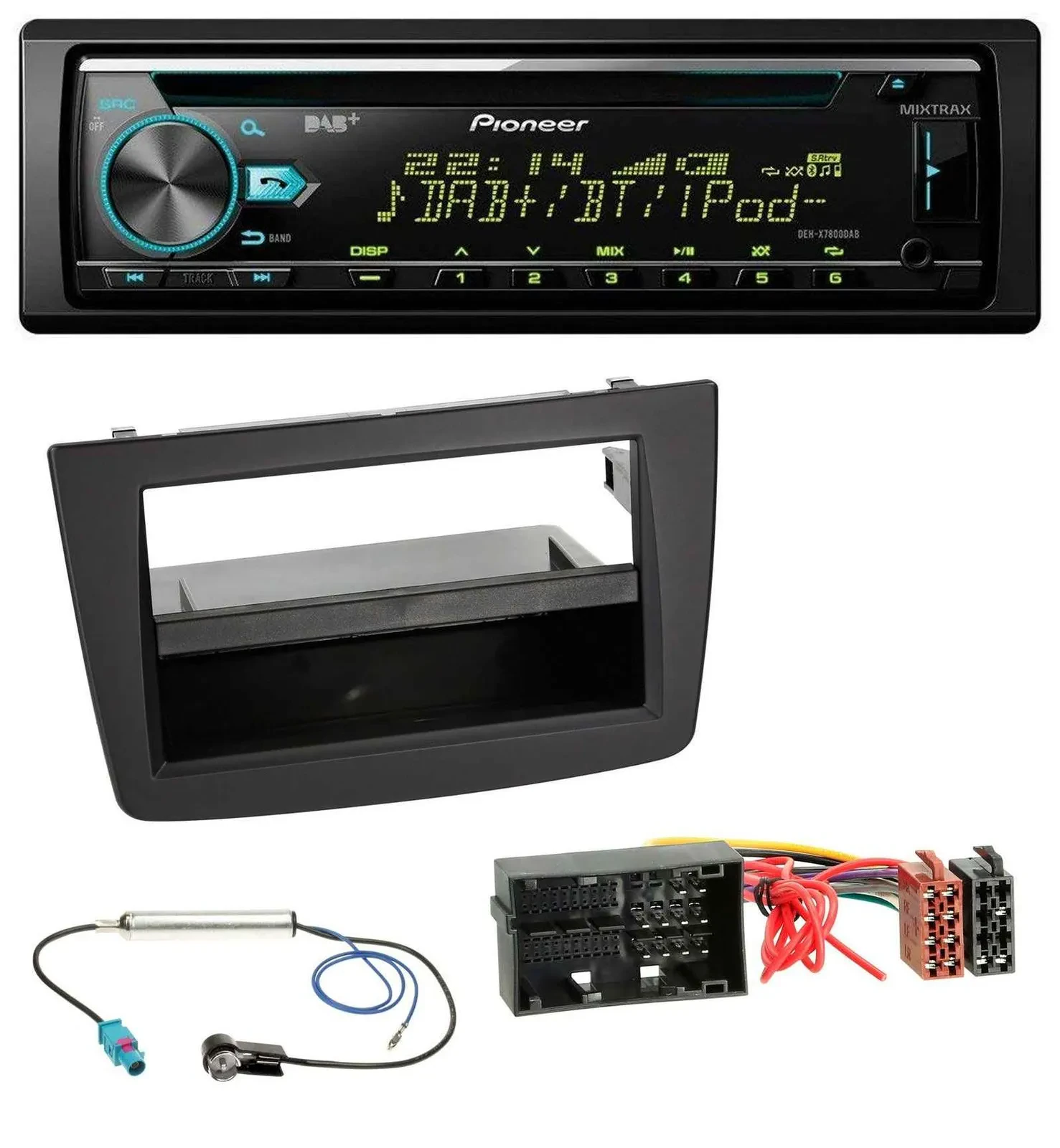 Автомагнитола для Alfa Romeo Mito 955 (с 2014) Pioneer DAB, MP3, CD, USB, Bluetooth, черная