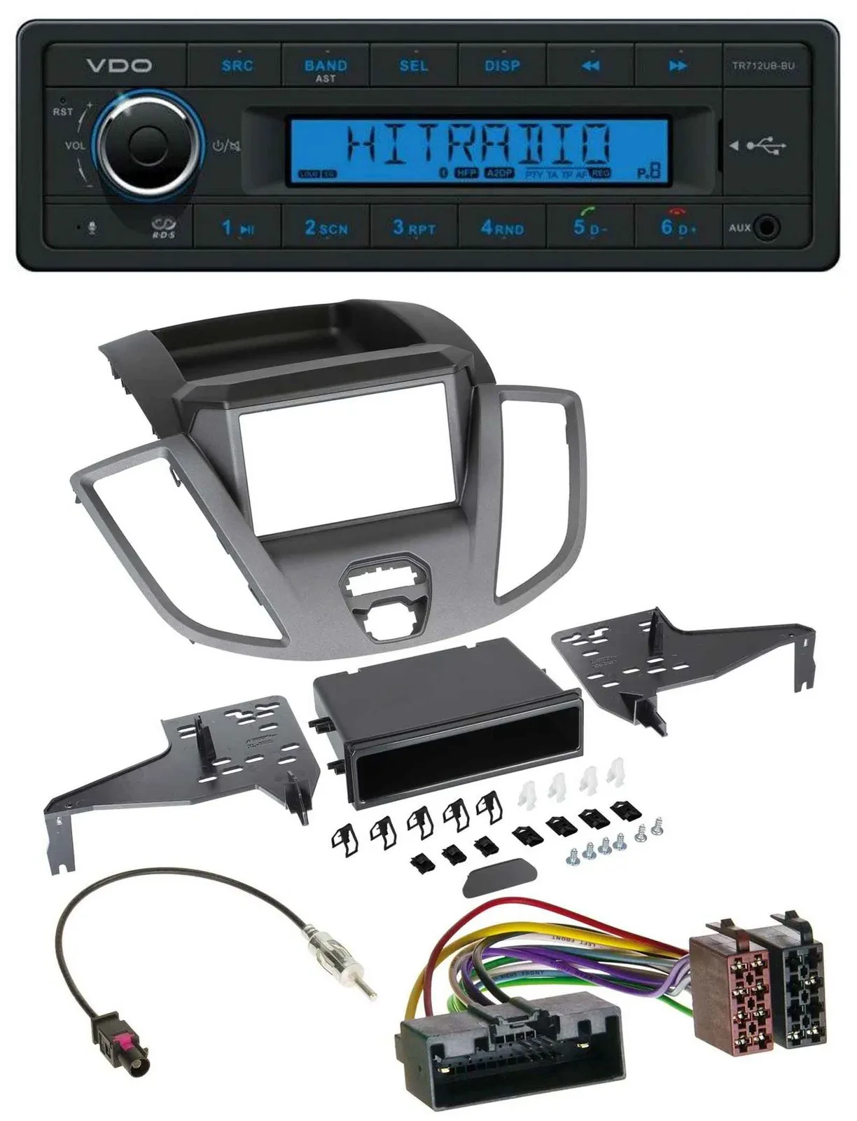 Автомагнитола для Ford Transit V363 (2014–2018) VDO Bluetooth, USB, AUX, MP3