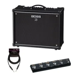 Boss KTN 100 3 Katana Gen 3 100W 1x12 Inch Combo Guitar Black Amplifier Bundle