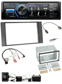 Автомагнитола для Ford Kuga (2008–2012) JVC Bluetooth, USB, DAB, поддержка кнопок на руле, антрацит
