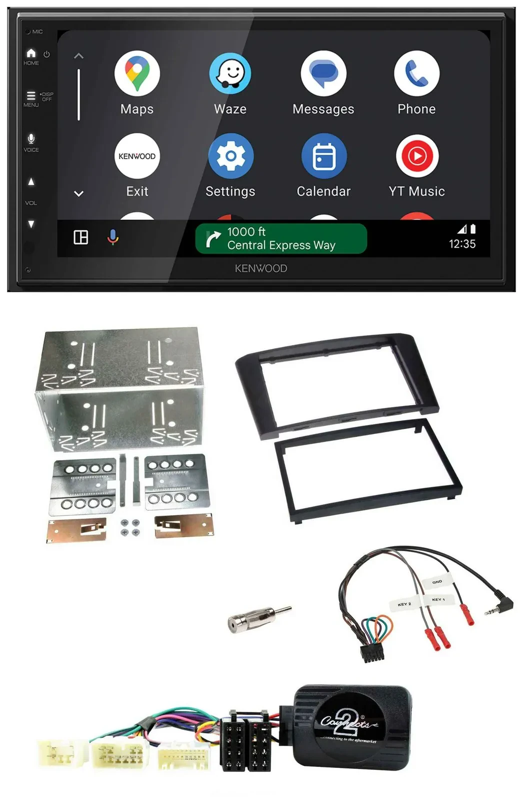 Kenwood DAB Bluetooth USB Lenkrad 2DIN Autoradio für Toyota Avensis 2003-2009